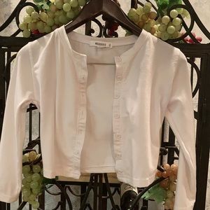 MISSGUIDED WHITE CARDIGAN. Size 2.